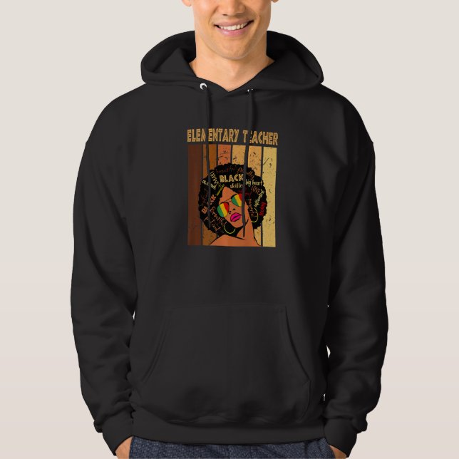Elementärare Afro African American Black Hans Hoodie (Framsida)
