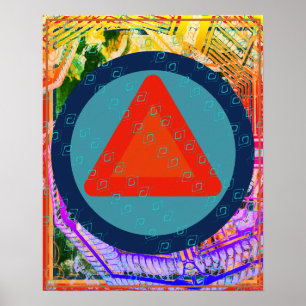 Elementärbrand i Luft Meditation Aid Tattva Poster