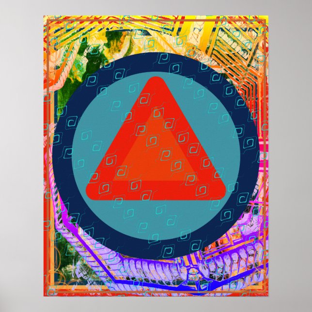 Elementärbrand i Luft Meditation Aid Tattva Poster (Framsidan)