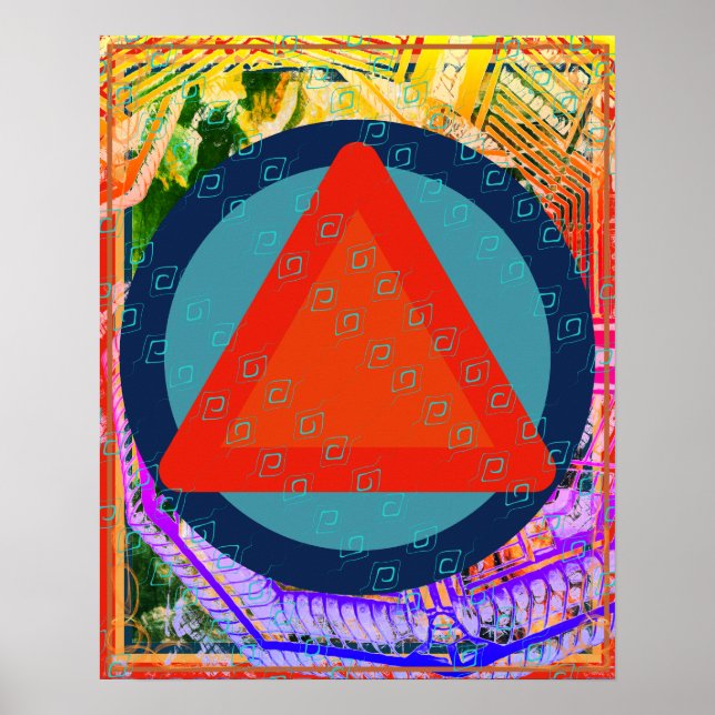 Elementärbrand i Luft Meditation Aid Tattva Poster (Framsidan)