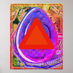 Elementärbrand inom Ether Meditation Aid Tattva Poster