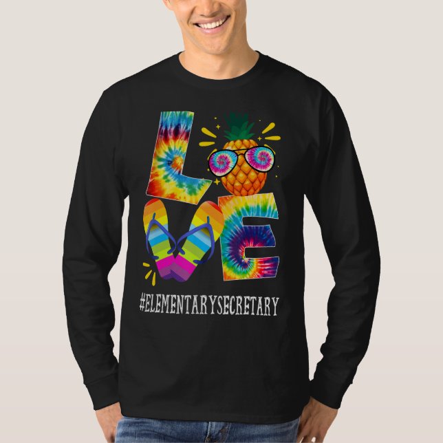 Elementärsekreterare Kärlek Pineapple Sommar av T Shirt (Framsida)