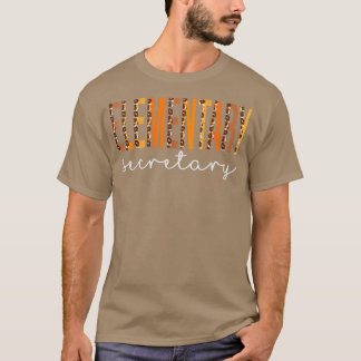 Elementärsekreterare leopard Fall Autumn Älskare T T Shirt