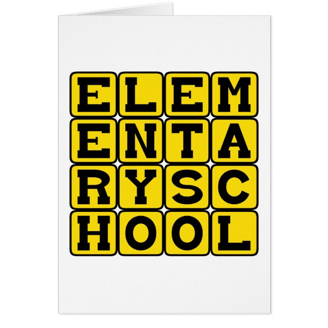 Elementärskola, Grammatikskola Hälsningskort (Framsidan)
