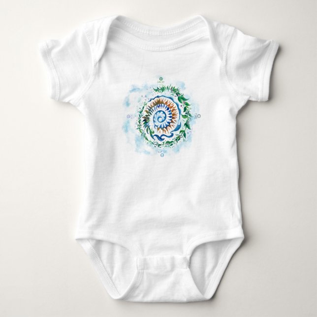 Elementärt Bebis T Shirt (Framsida)