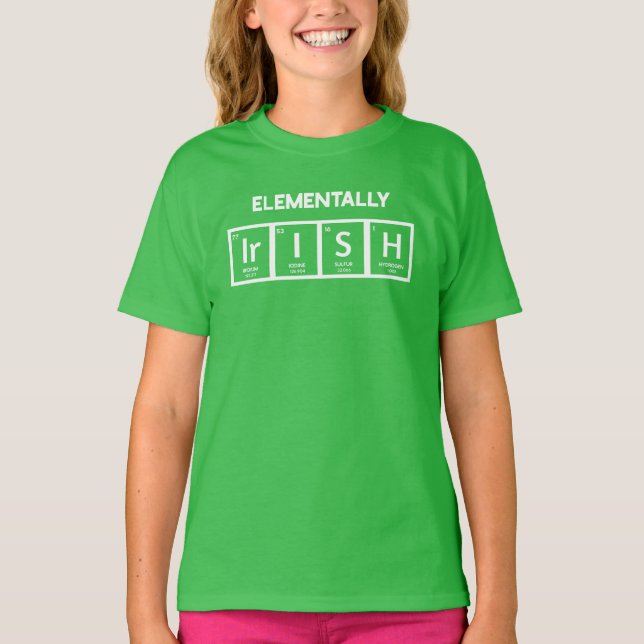Elementärt Irish Grönt St. Patrick's Day Shirt T Shirt (Framsida)