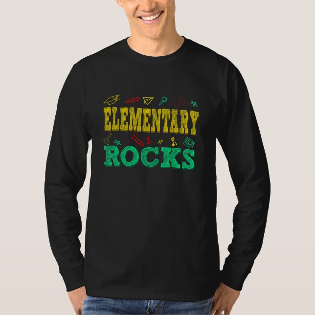 Elementärt Sten Cute Elementary Fantastisk Tillbak T Shirt (Framsida)