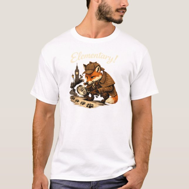 Elementary - Fox Detective T Shirt (Framsida)