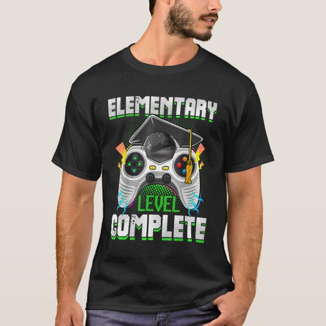 Elementary Level Complete Gamer Graduation Video G T Shirt (Framsida)