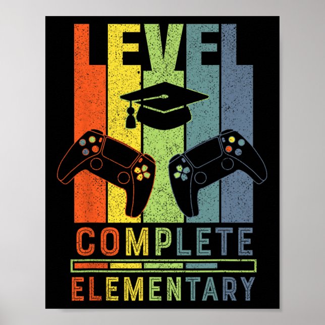 Elementary Level Complete Graduation Cl 2025 Gamer Poster (Framsidan)