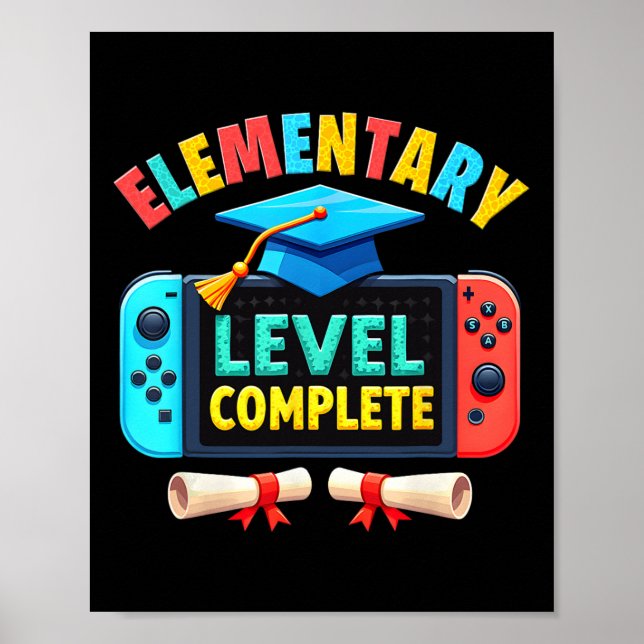 Elementary Level Complete Graduation Cl 2025 Gamer Poster (Framsidan)