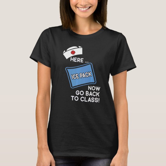 Elementary Nurses Ice Pack Back To Class School Nu T Shirt (Framsida)