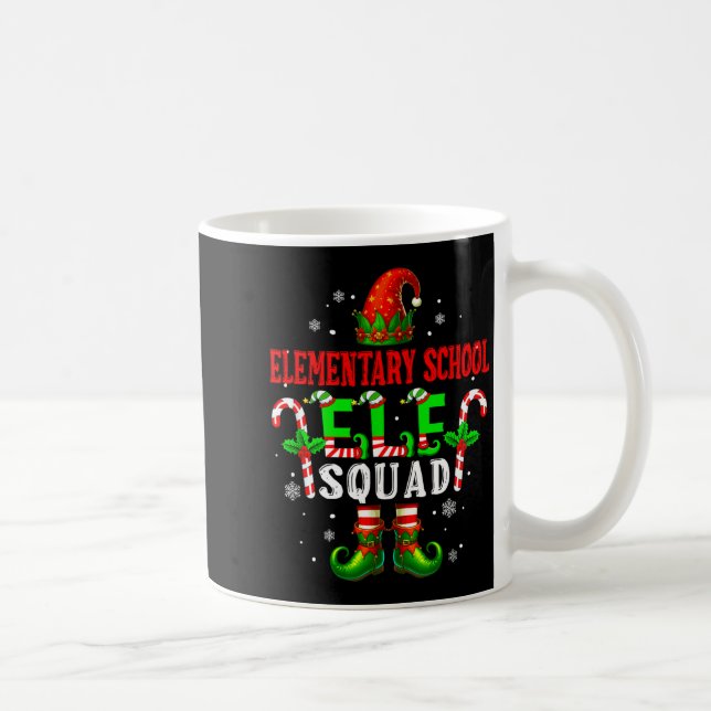 Elementary School Elf Squad Xmas Elf Hat Scute Ss  Kaffemugg (Höger)