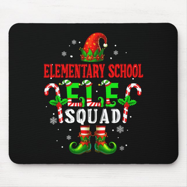 Elementary School Elf Squad Xmas Elf Hat Scute Ss  Musmatta (Framsidan)