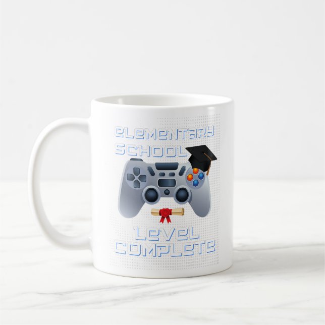 Elementary school level complete gamer graduation kaffemugg (Vänster)