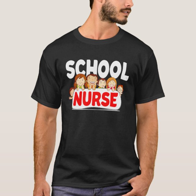 Elementary School Nurse RN LPN Back To School Nurs T Shirt (Framsida)