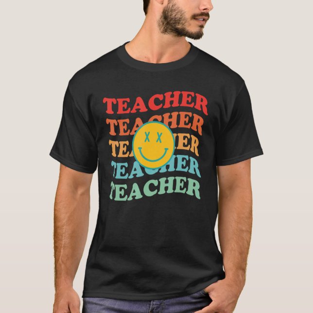 Elementary School Retro Teachers Inspirational Col T Shirt (Framsida)