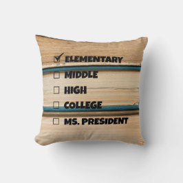 Elementary School Studenten Fru talman Kudde