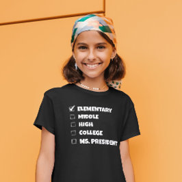 Elementary School Studenten Ordförande T-Shirt