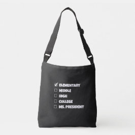 Elementary School Studenten Ordförande T-Shirt Axelväska