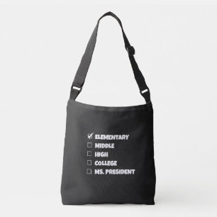 Elementary School Studenten Ordförande T-Shirt Axelväska