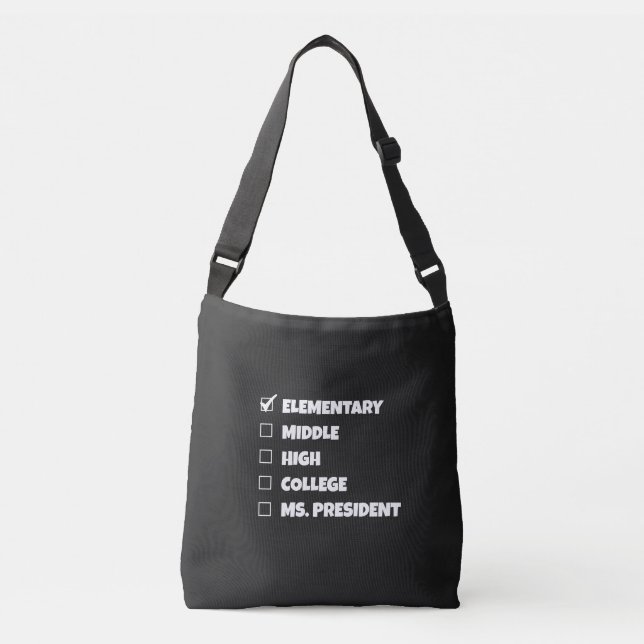 Elementary School Studenten Ordförande T-Shirt Axelväska (Framsida)