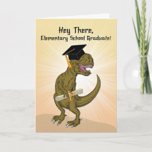Elementary School Studenten T-Rex Dinosaur Kort