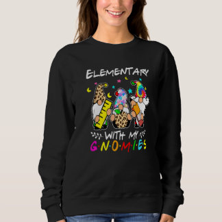 Elementary With My Gnomies Tie Dye Back To School  T Shirt