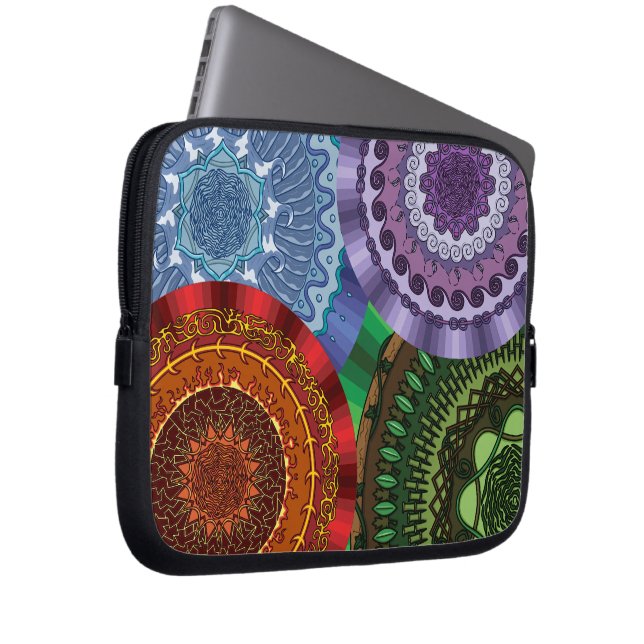 Elementen Mandalas Bärbar Dator Fodral (Framsidan Höger)
