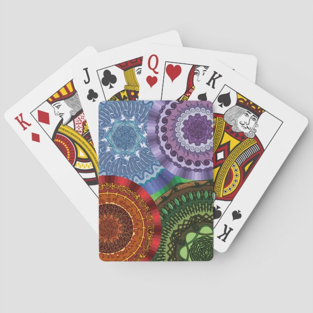 Elementen Mandalas Klassiska Spelkort (Baksidan)