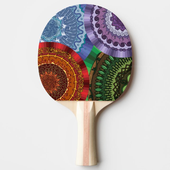 Elementen Mandalas Ping Pong-paddle Pingisracket (Framsidan)