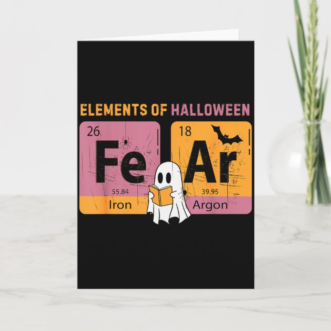 Elements Of Halloween Fear Periodically Halloween  Kort (Framsida)