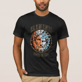 Elements Power Within - Eld och Is Staty T Shirt