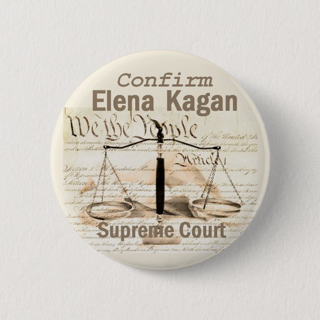 Elena Kagan Supreme Court Button Knapp (Framsida)