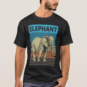 Elephant 70 s sunset Elephant T Shirt