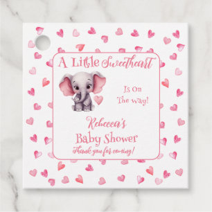 Elephant A Little Baby Shower Gåvor Etiketter