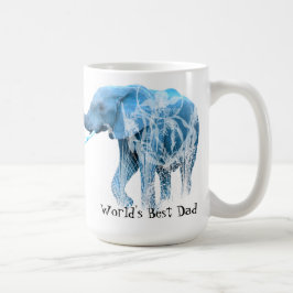 Elephant African Animal World's Best Bonus Pappa Kaffemugg