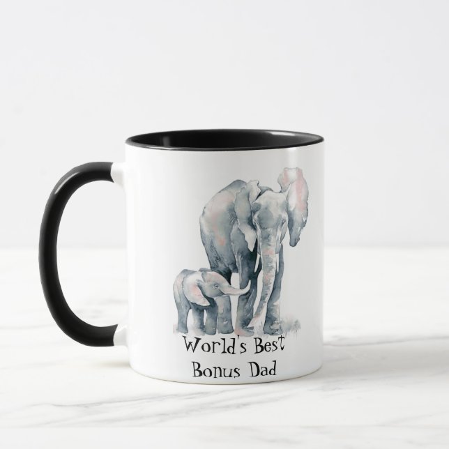 Elephant African Animal World's Best Bonus Pappa Mugg (Vänster)
