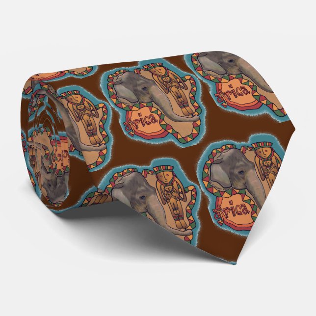 Elephant Afrika Neck Tie Slips (Rullad)