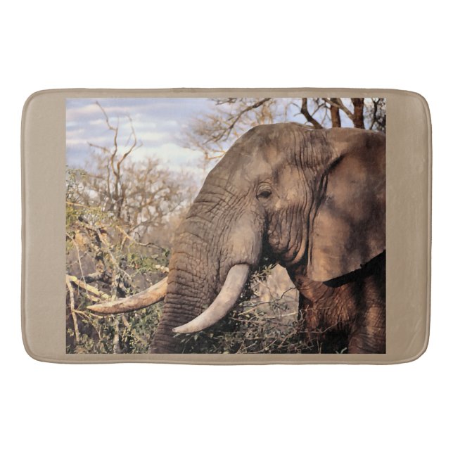 Elephant Älskare Art Badrumsmatta (Framsidan)