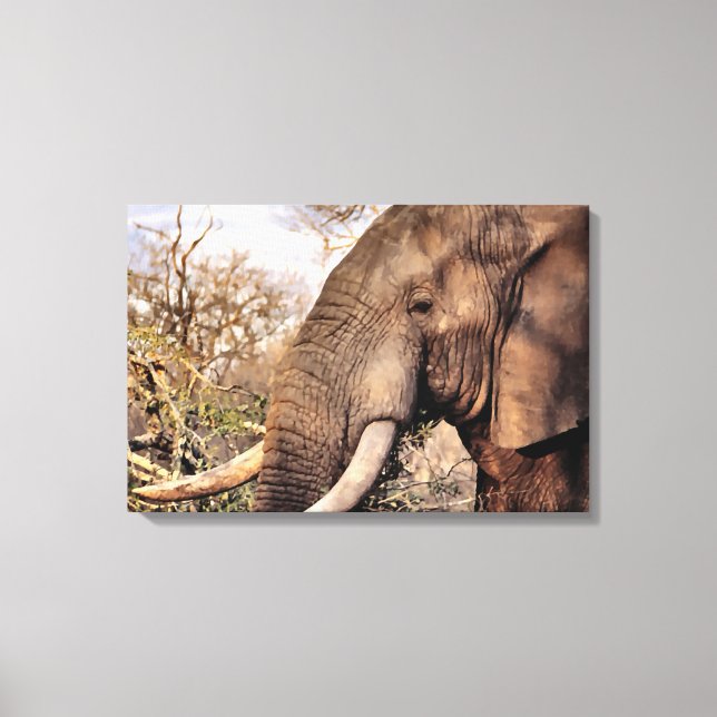 Elephant Älskare Art Canvastryck (Framsida)