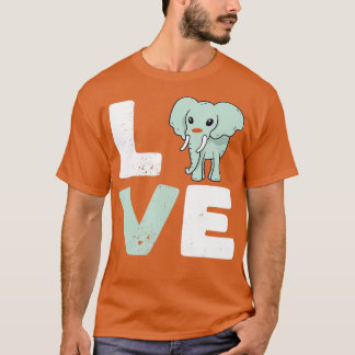 Elephant Älskare Cute Kärlek Elephant Animal Vinta T Shirt