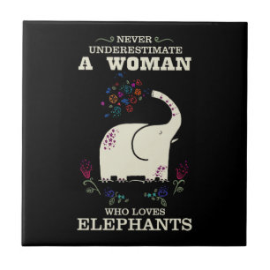 Elephant Älskare Kakelplatta