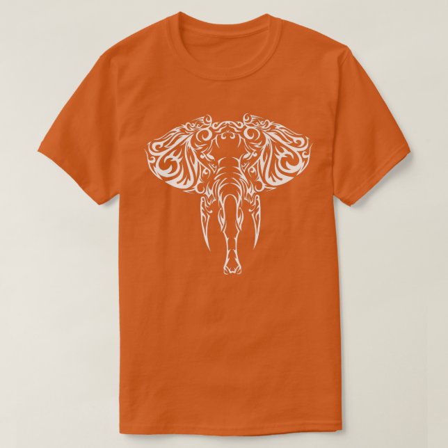Elephant Älskare Tribal Tattoo Kärlek Elephants Po T Shirt (Design framsida)