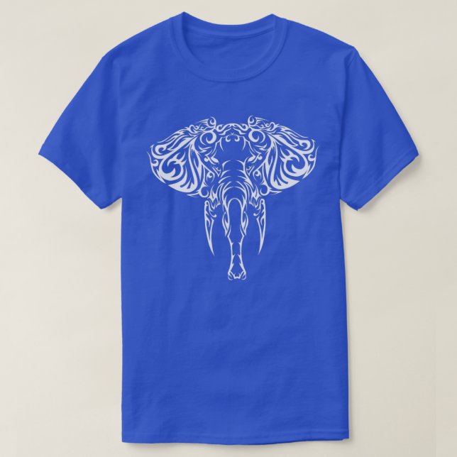 Elephant Älskare Tribal Tattoo Kärlek Elephants Po T Shirt (Design framsida)
