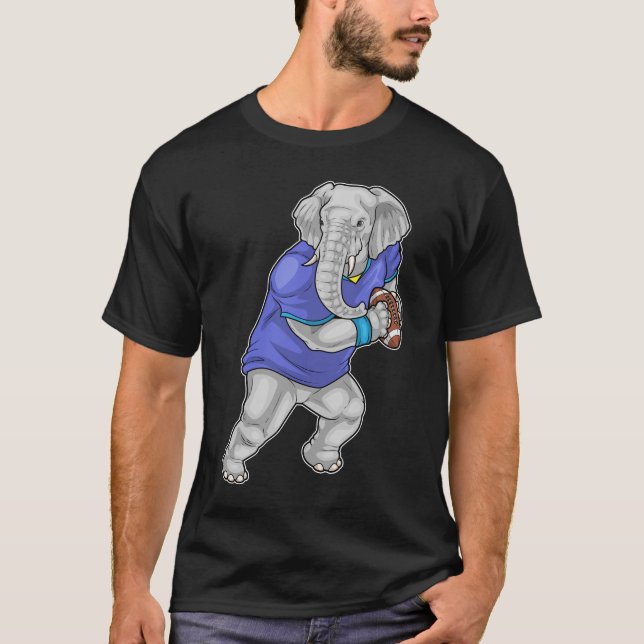 Elephant American Football T Shirt (Framsida)