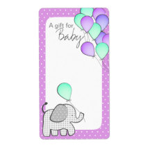 Elephant and Balloons Magenta Polka Dot Bok Märkre