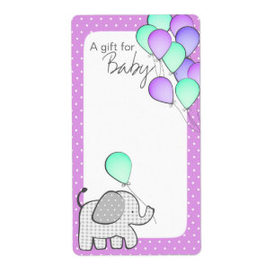 Elephant and Balloons Magenta Polka Dot Bok Märkre Fraktsedel