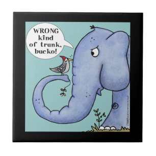 Elephant and Woodpecker Misunderstanding Kakelplatta