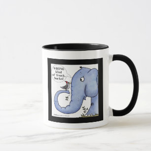 Elephant and Woodpecker Misunderstanding Mugg